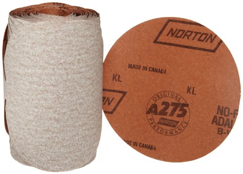 Norton A275 No-film Adalox Hârtie Disc abraziv, suport pentru fibre, adeziv sensibil la presiune, oxid de aluminiu, diametru