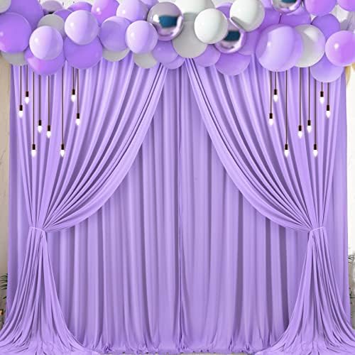 10x10 lavanda fundal perdea pentru petreceri nunta rid gratuit lumina violet fotografie perdele fundal draperii Tesatura Decor