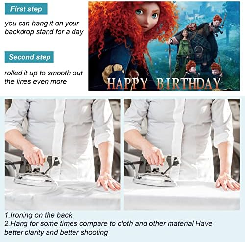 Princess Merida Birthday Party Supplies, 5 x 3 FT Merida Party Decoratiuni, 5 x 3 ft Merida fundal pentru Baby Shower Fete