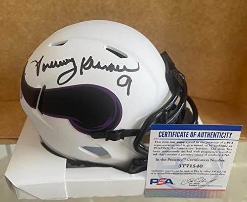 Tommy Kramer Minnesota Vikings QB a semnat mini cască lunară Psa 3t71540-mini căști NFL cu autograf