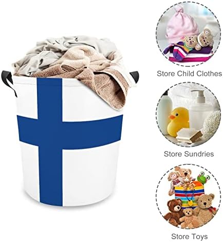 Finlanda Pavilion coș de rufe împiedică sac de spălat Bin depozitare sac pliabil înalt cu mânere