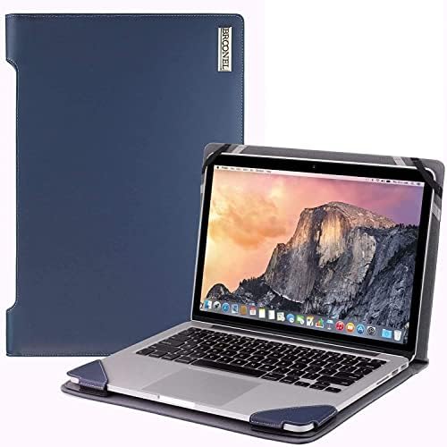 Broonel - Serie de profil - Carcasă laptop din piele albastră compatibilă cu laptop LG Gram 14Z90Q 14 inch Laptop