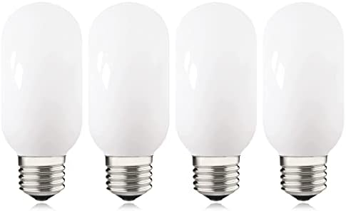 LUMILECT Dimmable Milky T45 Edison bec echivalent 40W, alb Natural 4000k, bec cu Filament invizibil cu bază standard E26, becuri cu tub LED de 4 wați cu glazură adâncă pentru Pandantiv candelabru, pachet 4