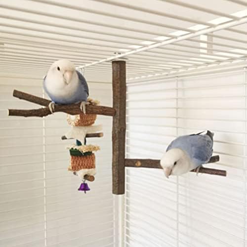 IPETBOOM decor de casă păsări papagal papagal din lemn suport la scară păsări mestecat jucărie laba măcinată cușcă cușcă suport