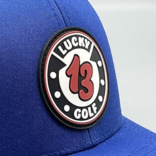Lucky 13 Golf Albastru/alb pălărie cu logo-uri de culoare patch-uri din PVC