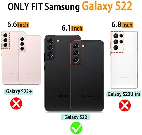 VANAVAGY Galaxy S22 5g portofel caz pentru femei și bărbați,Piele magnetice Incuietoare Flip Folio telefon acoperi cu titularul