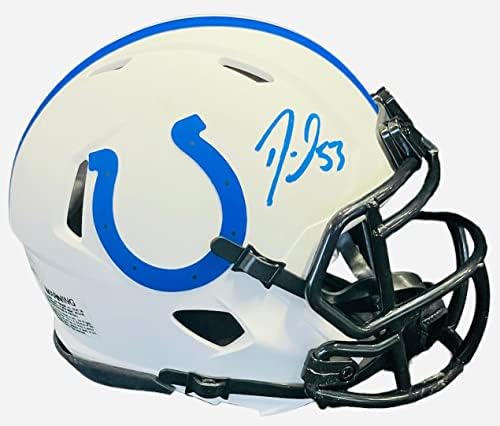 Darius Leonard autograf Indianapolis Colts Eclipsa Lunara Mini casca-autografe NFL mini căști