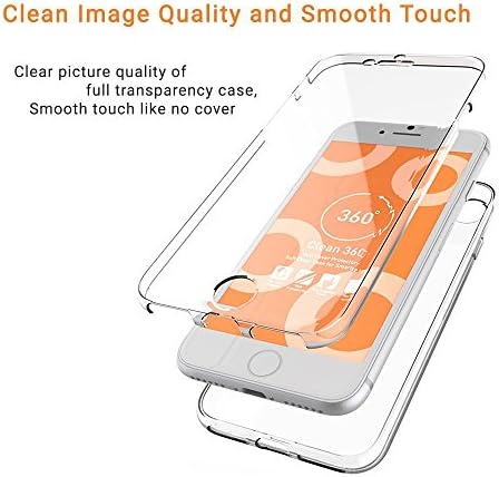 Carcasă telefonică mobilă necompletată Jeleu complet transparent anti-șoc subțire pentru iPhone 7/8 Plus