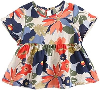 Kagayd Rochie formale pentru fete Toddler fete maneca scurta florale printuri printesa rochie dans petrecere rochii haine
