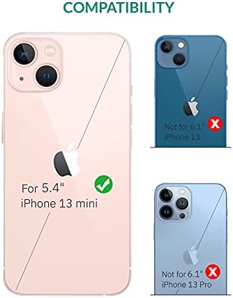 Carcasă Portofel KILINO pentru iPhone 13 Mini 5g [blocare RFID] [piele Saffiano] [bara de protecție absorbantă de șocuri] [sloturi