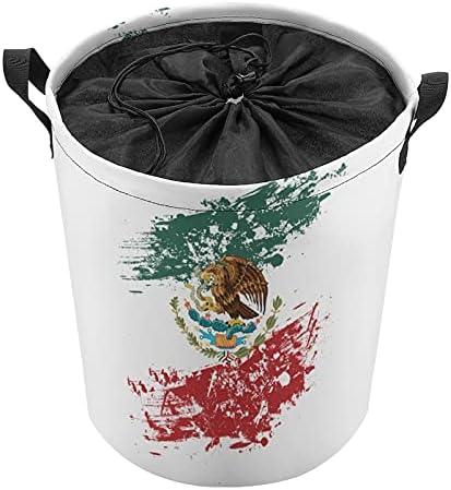 Mexican American Pavilion Rotund Saci De Rufe Impermeabil Împiedică Coș De Depozitare Cu Mânere Și Șnur Capac De Închidere