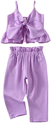 Kagayd Toddler haine pentru fete Toddler Copii sugari nou-născuți fete Fără mâneci vesta Topuri solide pantaloni haine noi