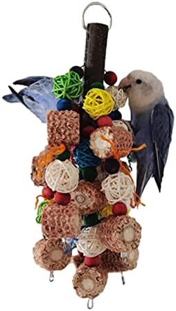 Papagalii bloc de jucării Blocks nuci de rattan Ball Corbs Corbs Learing Mușcă jucărie pentru păsări mici Mediile Mini Macaws