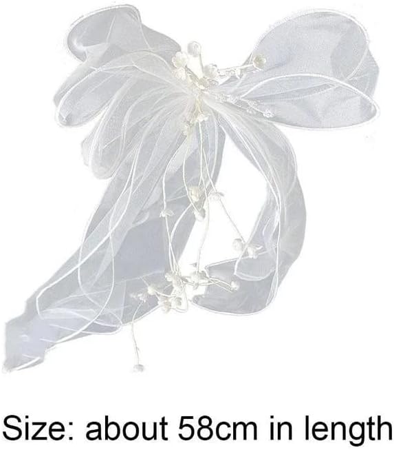 Rochie de mireasă zjhyxyh mireasă de mireasă fire de coafură handmade voal frumos temperament lateral clip arc părul de plasă