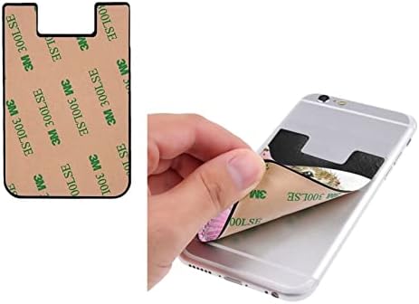 Suport pentru card de telefon mobil de iepure, pastă de portofel pentru telefon mobil din piele, suport pentru card elastic