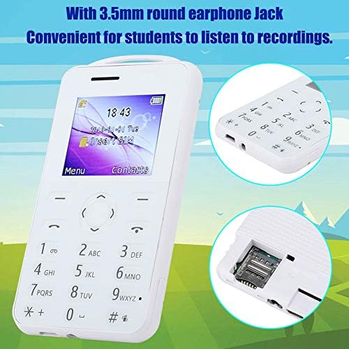 Telefon mobil LZKW, card de memorie de suport MP3 Telefon mobil simplu de 3,5 mm Jack pentru căști rotunde 0,3MP Cameră spate