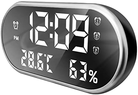 Hnkdd Digital LED Display temperatura umiditate ceas deșteptător 24/12 ore Power Bank portabil USB Ceasuri portabile