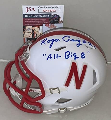 Roger Craig 49ers a semnat Nebraska Cornhuskers 125th Anniversary mini cască JSA-autografe NFL mini căști