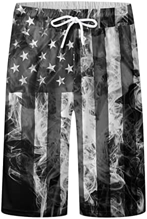 Pantaloni scurți de bord pentru bărbați American Flag Print Fashion Beachwear Costumele de baie Pantaloni scurți Patrioti Patriotice