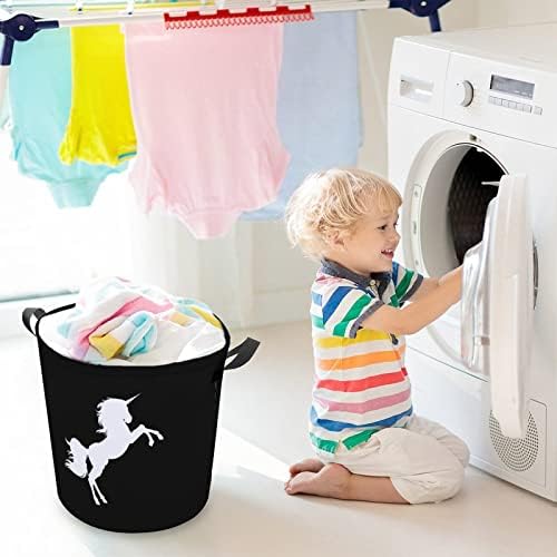 Gata Unicorn rotund rufe împiedică pliabil impermeabil murdare haine coșuri cu mânere sac de depozitare coș de spălat