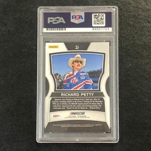 2018 Panini Prizm 47 Richard Petty Card semnat automat PSA SLABBED NASCAR - Fotografii autografate NASCAR