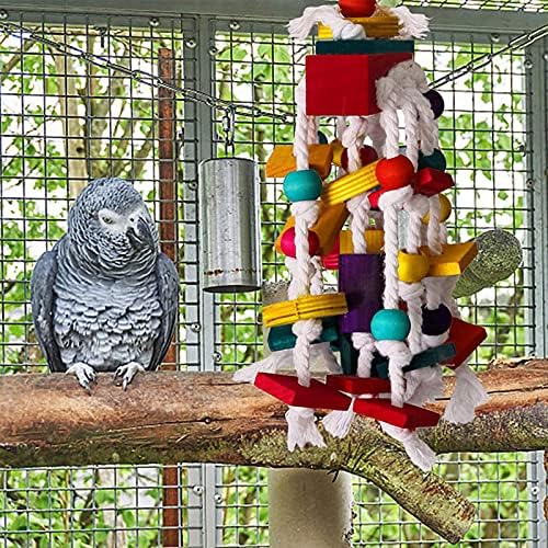 Jucării de mestecare a păsărilor homeriy, colorate, agățată pentru animale de companie, pentru a mușca jucării pentru a juca