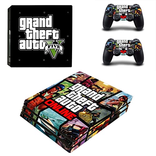 Pentru PS4 PRO-joc Grand GTA Theft și auto PS4 sau PS5 autocolant piele pentru PlayStation 4 sau 5 consolă și controlere Decal vinil DUC-5694