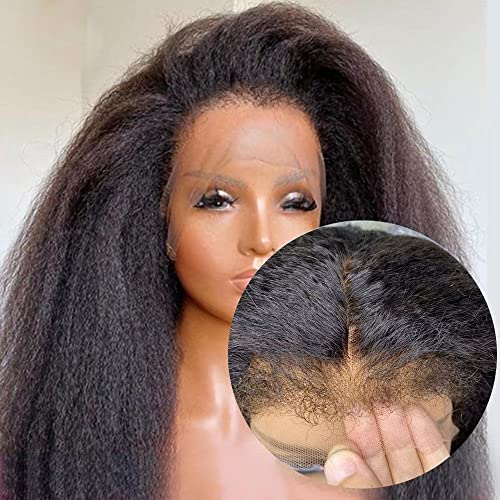 QUINLUX peruci HD dantelă transparentă Kinky păr uman drept 360 peruci frontale cu păr creț pentru Bebeluși păr virgin Brazilian