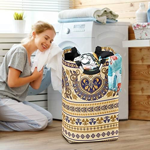 Alaza egiptean mare spălătorie împiedică sac pliabil cu mânere impermeabil haine durabile rotund coș de spălat coșuri murdare