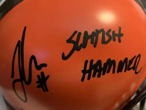 Jamie Gillan Cleveland Browns scottish Hammer a semnat mini cască-mini căști NFL cu autograf