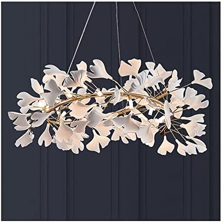 Candelabru de frunze Creative, lumină pandantivă minimalistă modernă, Lampă suspendată rotundă Art Deco pe tavan, corpuri de