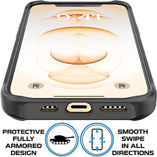 Telefon Rebel iPhone 12 Carcasă/iPhone 12 Pro [Rebel Series Gen-2] Fibre Aramid Premium, Magsafe compatibile, Colțuri protectoare