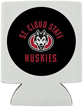 Logo -ul Huskies St. Cloud State University Can Can COOR - Băutură cu mânecă îmbrățișare izolator pliabil - suport izolat pentru băuturi pentru băuturi
