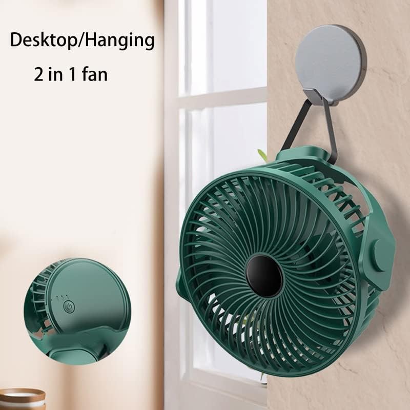HSJWOSA 7.3 inch Camping Fan USB reîncărcabilă cort Fan 1200mAh plafon 3-Viteza agățat ventilator mut pentru dormitor