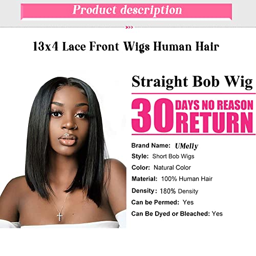 13x4 peruci Bob scurte Peruci de păr uman pentru Femei negre peruci din față din dantelă păr uman Drept Perucă Bob perucă HD