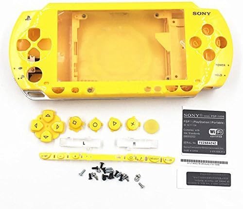 Carcasă carcasă cu șurubelnițe cu butoane pentru Sony PSP 1000 1001 - Galben