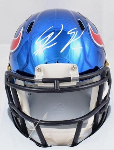 Dameon Pierce autografat Houston Texans Chrome Speed mini cască-Tristar-autografe NFL mini căști