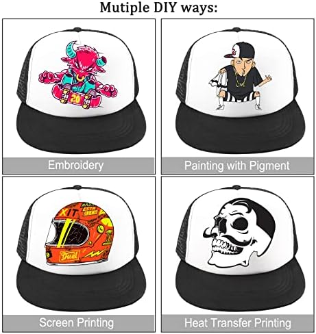 Funkeet 7 pachet pălărie snapback Halk Sublimation Flat Bill Trucker Hat hip-hop Mesh Back Baseball Cap pentru bărbați femei