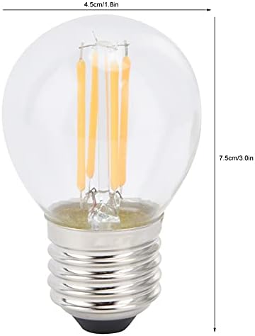 FTVOGUE 6pcs Dimmable LED Becuri G45 E27 4W 360lm becuri cu filament din sticlă transparentă pentru iluminat acasă lumină caldă