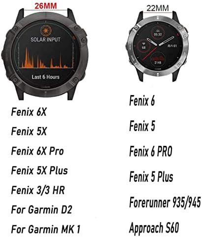 Silicon 26mm 22mm eliberare rapidă Watchband pentru Garmin Fenix 6 6S 6x Pro 5x 5 5Plus 3 HR 935 S60 ceas EasyFit ceas curea