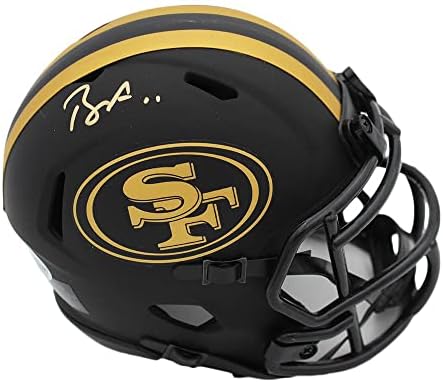 Brandon aiyuk a semnat San Francisco 49ers Speed Eclipse NFL mini cască-Mini căști NFL cu autograf