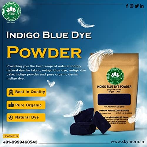 Malar Indigo Blue, Annatto și Myrobalan Dye Powder Pachet combinat de coloranți naturali pentru haine, săpun de țesături și