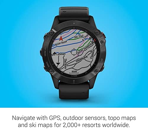 Garmin Fenix 6 Pro, Ceas GPS multisport Premium, Caracteristici cartografiere, Muzică, ghidare ritm ajustată la grad și senzori