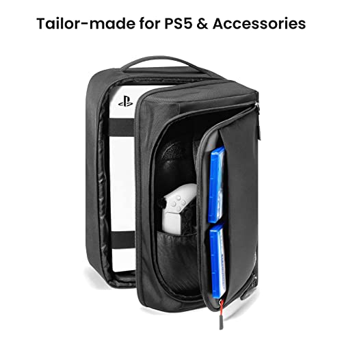 rucsac de călătorie tomtoc pentru consola PS5, accesorii, geantă de depozitare a carcasei de protecție compatibilă cu consola