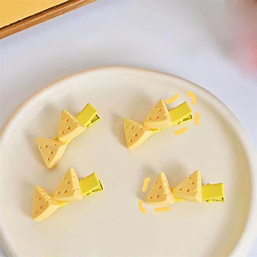 Barretă de brânză de desene animate drăguțe cu clip lateral cu cremă de rață